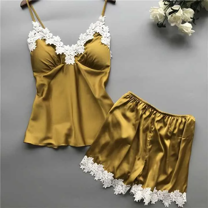 طقم ملابس نوم من الدانتيل الأوروب Wholesale European and American lace pajamas