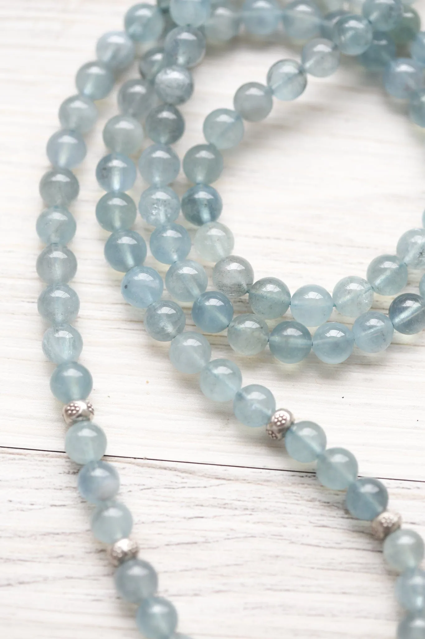 Aquamarine Serenity Mala Necklace