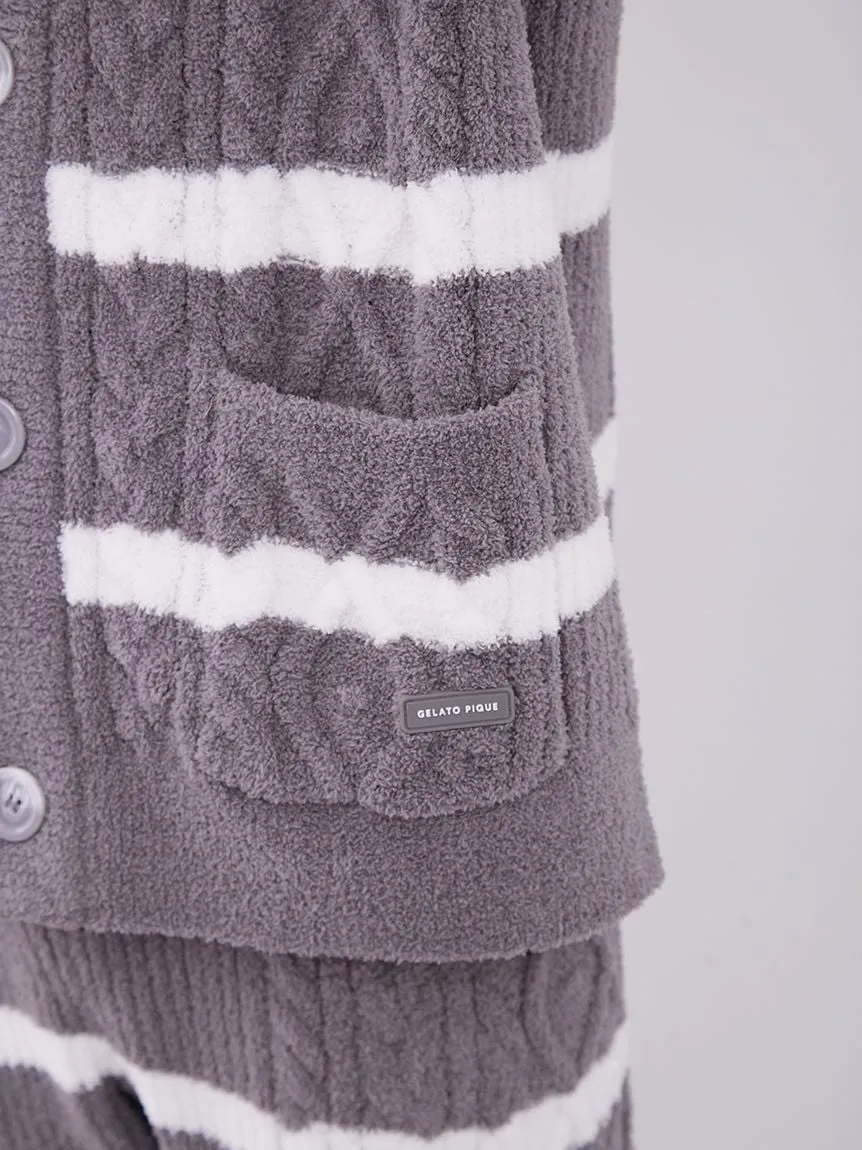 Baby Moco Aran Border Button up Cardigan