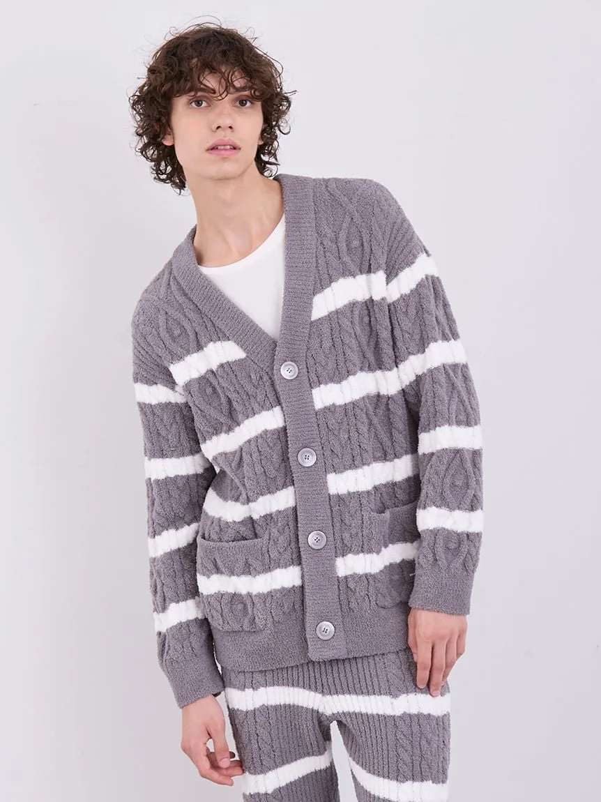 Baby Moco Aran Border Button up Cardigan
