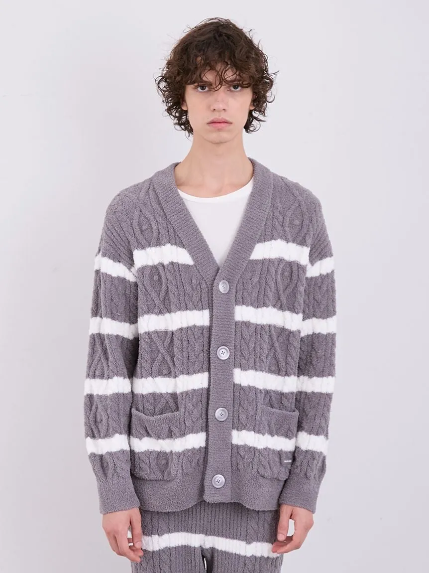 Baby Moco Aran Border Button up Cardigan