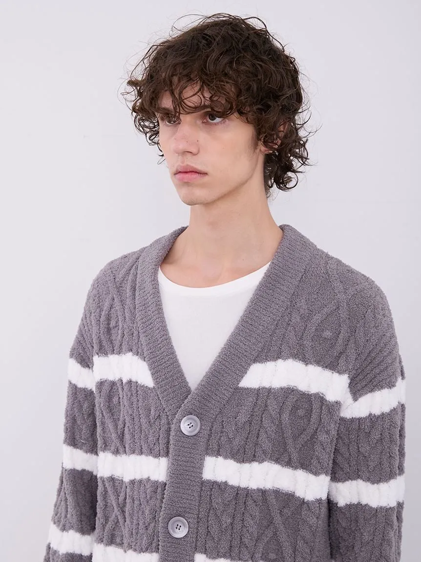 Baby Moco Aran Border Button up Cardigan