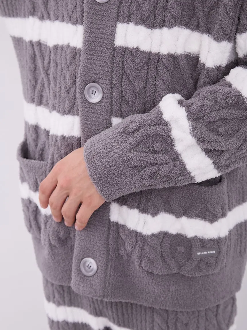 Baby Moco Aran Border Button up Cardigan
