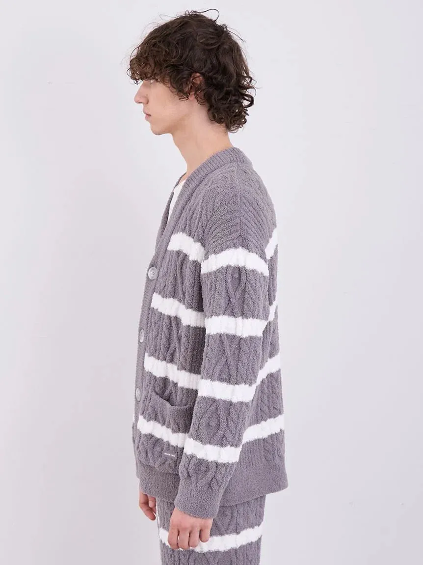 Baby Moco Aran Border Button up Cardigan