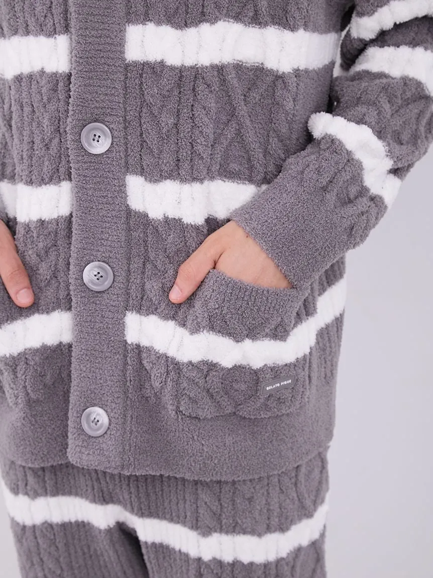 Baby Moco Aran Border Button up Cardigan