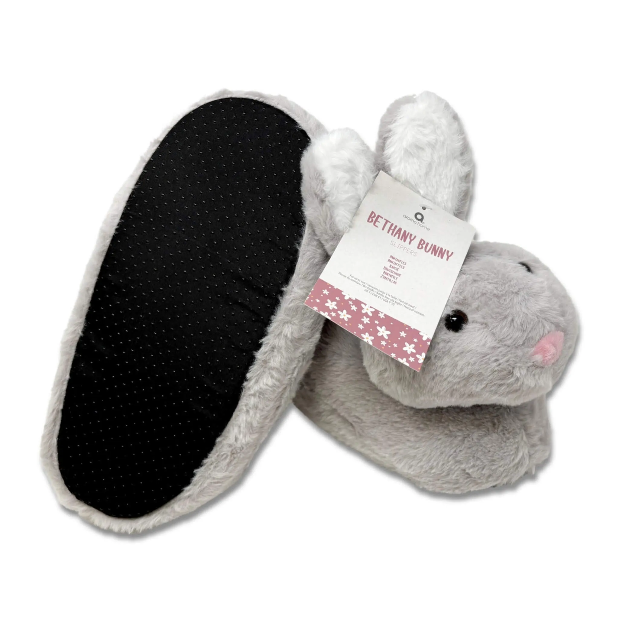 Bethany The Grey Bunny Novelty 3D Slippers