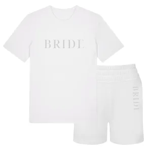Bride White T-Shirt & Short Set