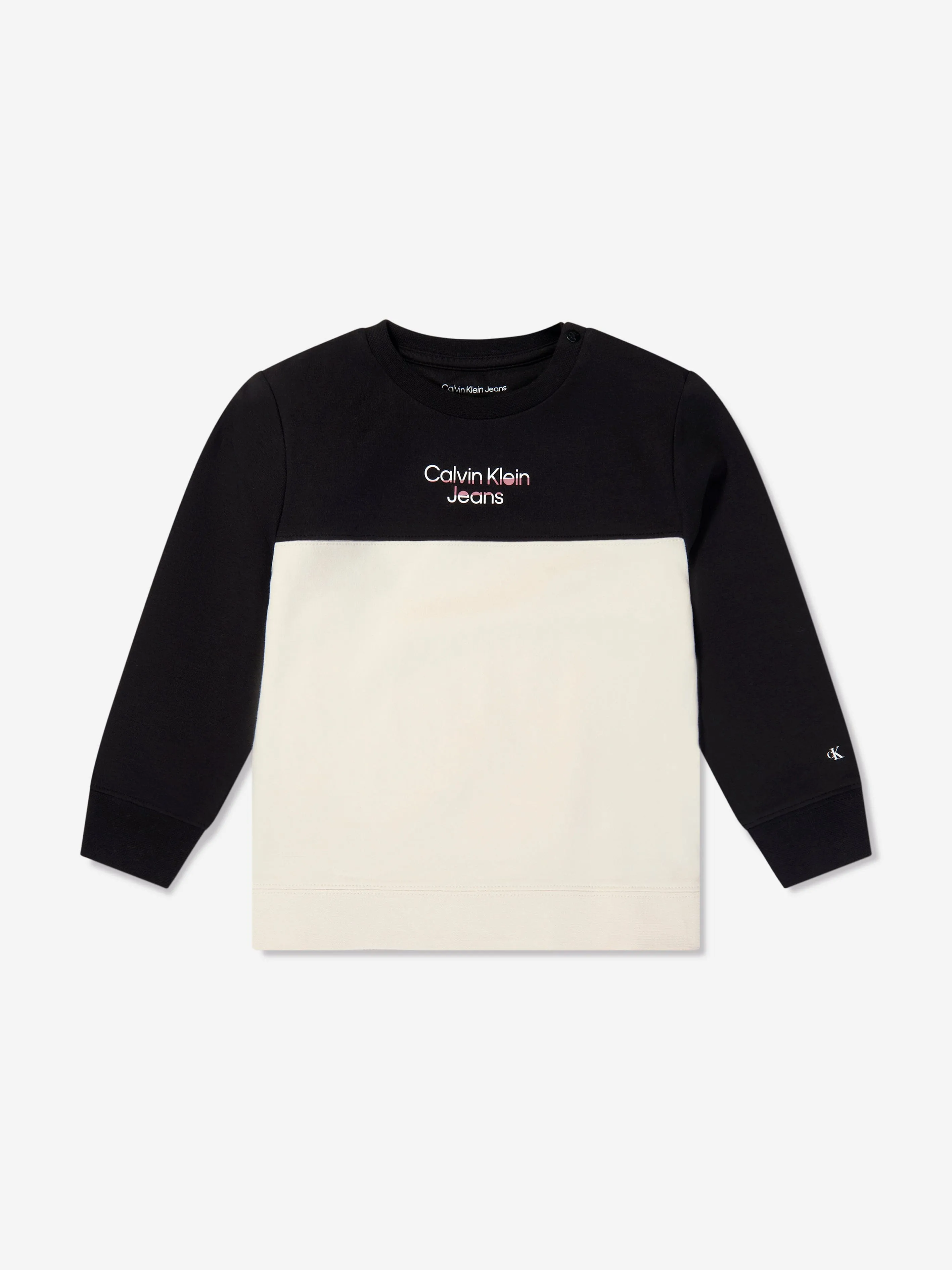 Calvin Klein Baby Hero Logo Colourblock Tracksuit in Black