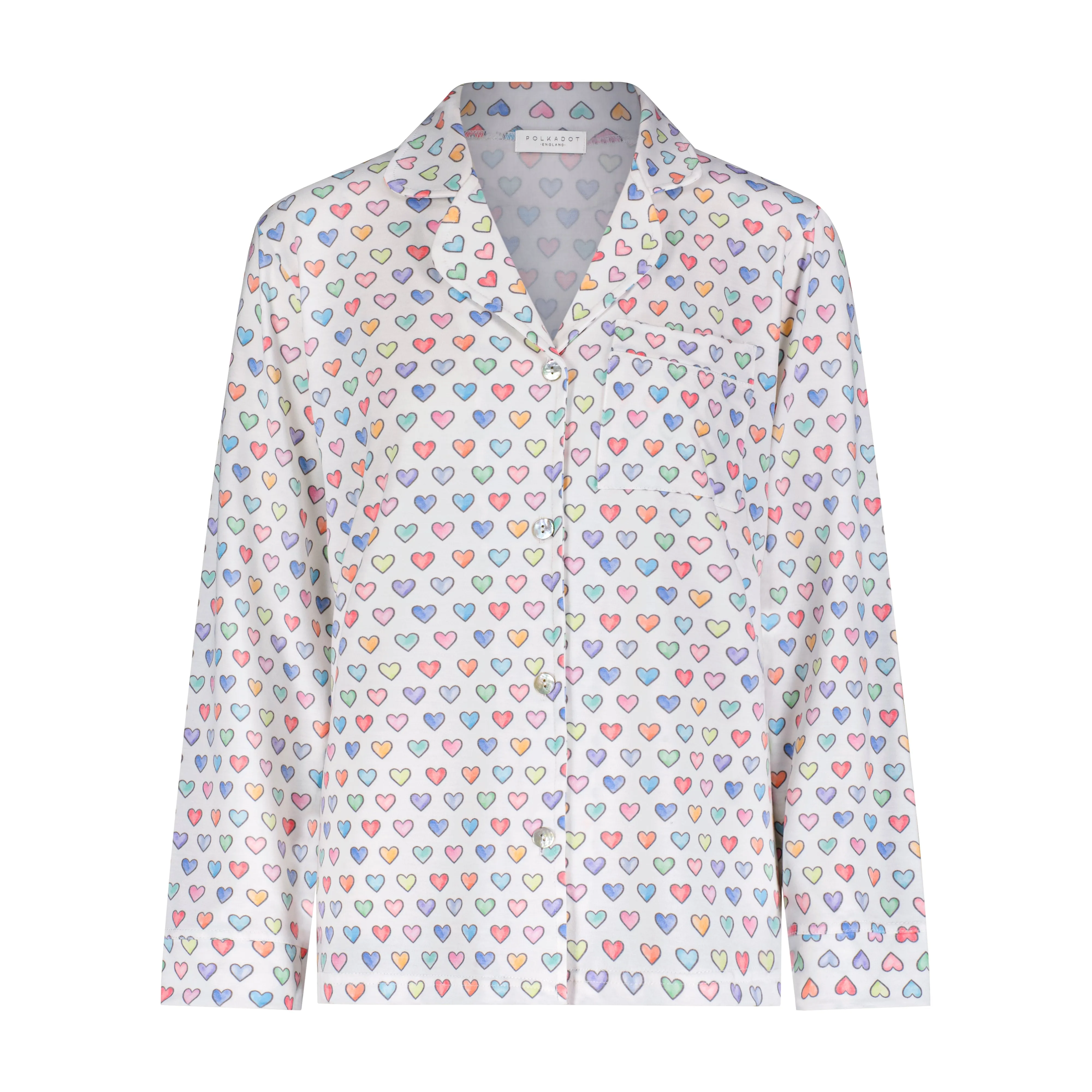 CHARLEY Pajama Set in RAINBOW HEARTS Print -NEW COLOR