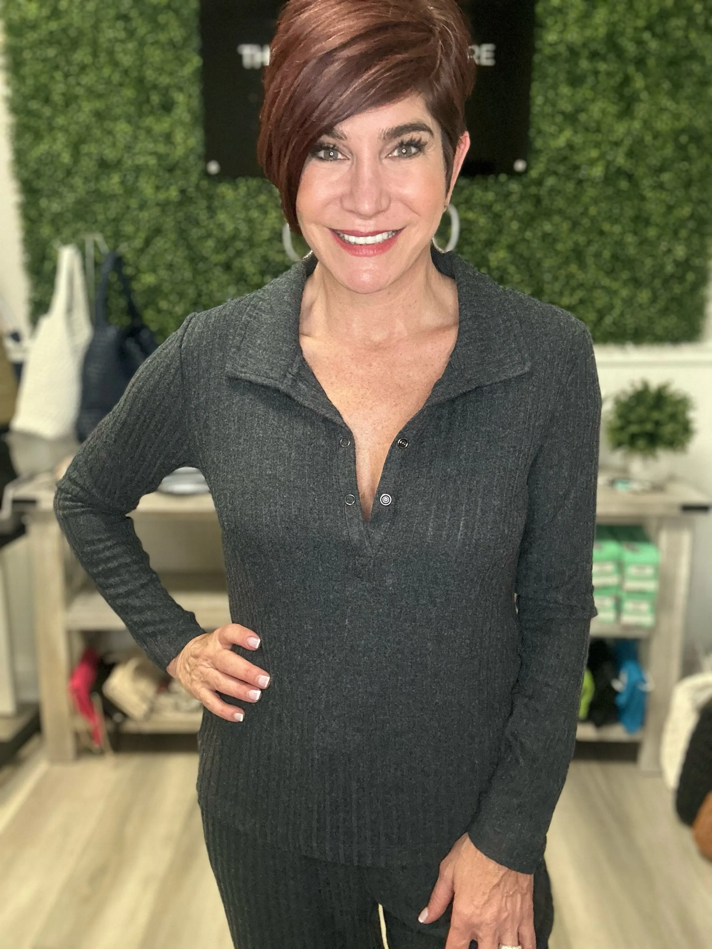 Collared Henley Softie Top