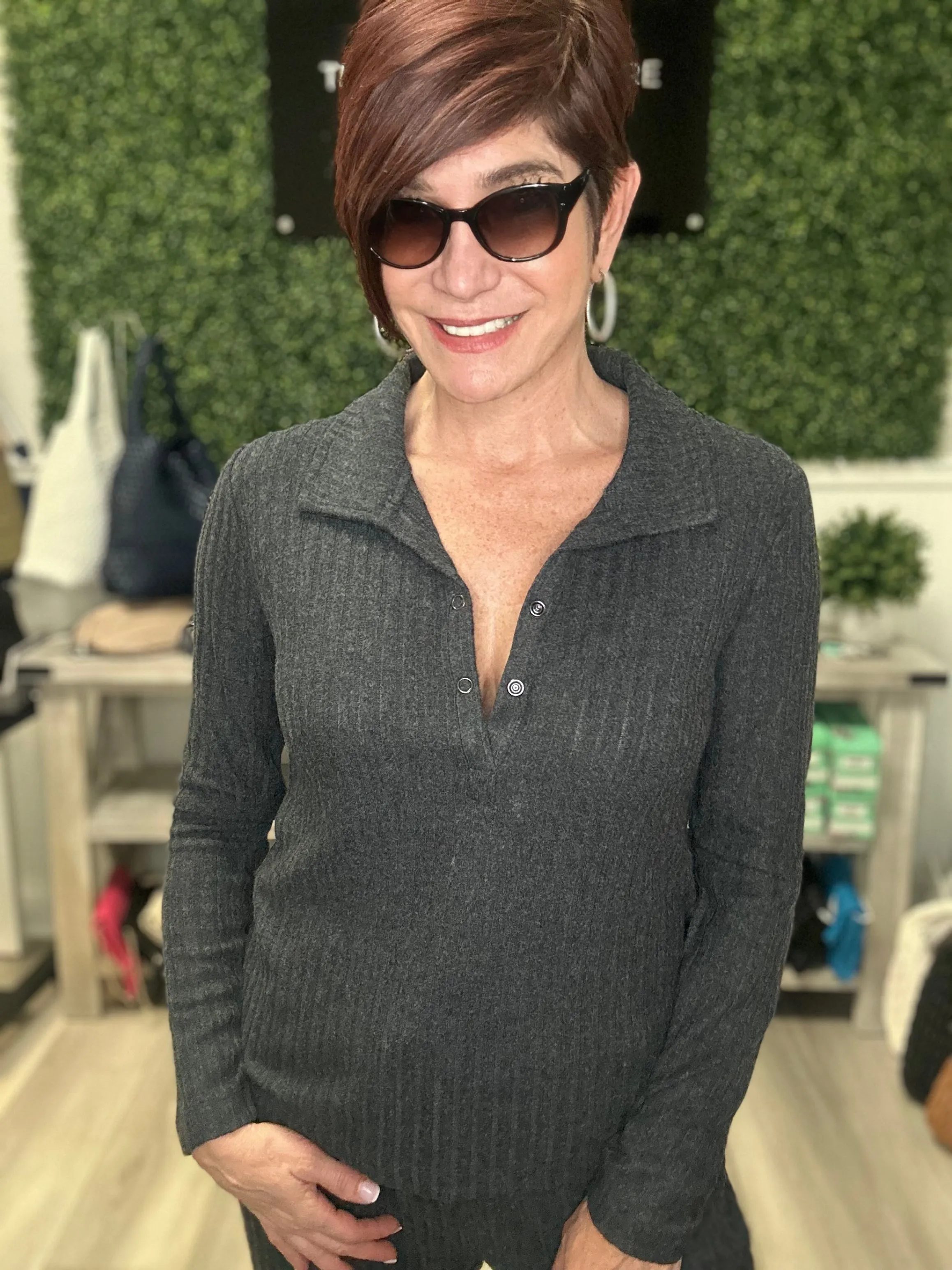 Collared Henley Softie Top