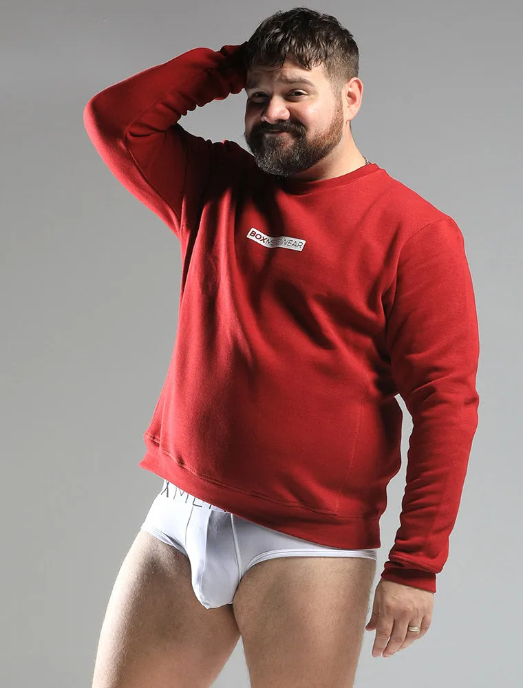 Comfort Fit: Crew Neck - Dark Red