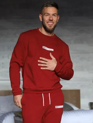 Comfort Fit: Crew Neck - Dark Red