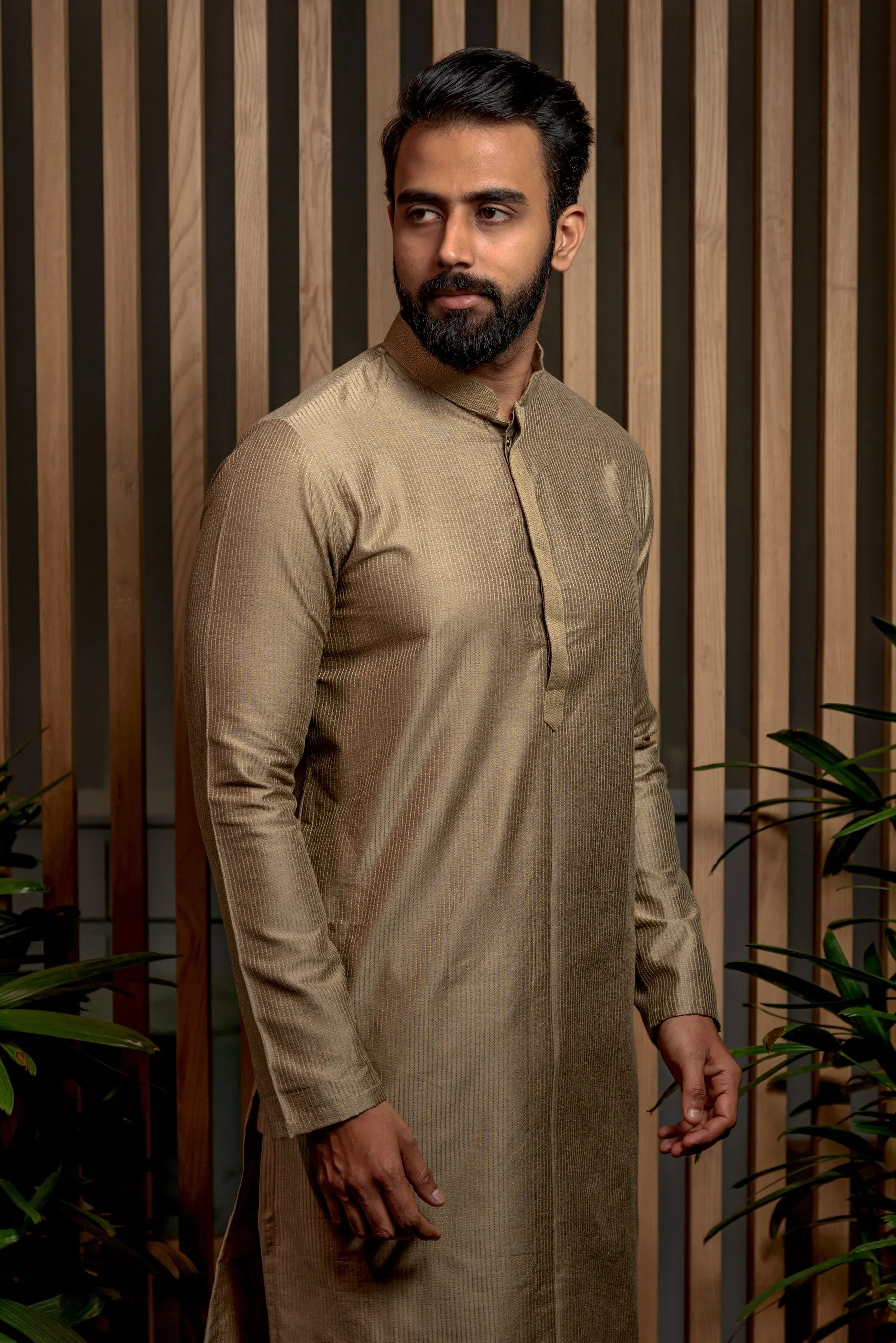 Dull green Kurta set