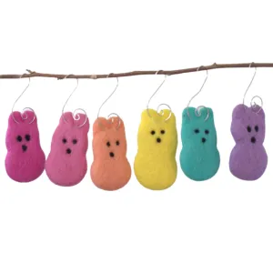 Easter Marshmallow Bunny Ornaments- Bright Colors