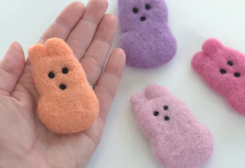 Easter Marshmallow Bunny Ornaments- Bright Colors