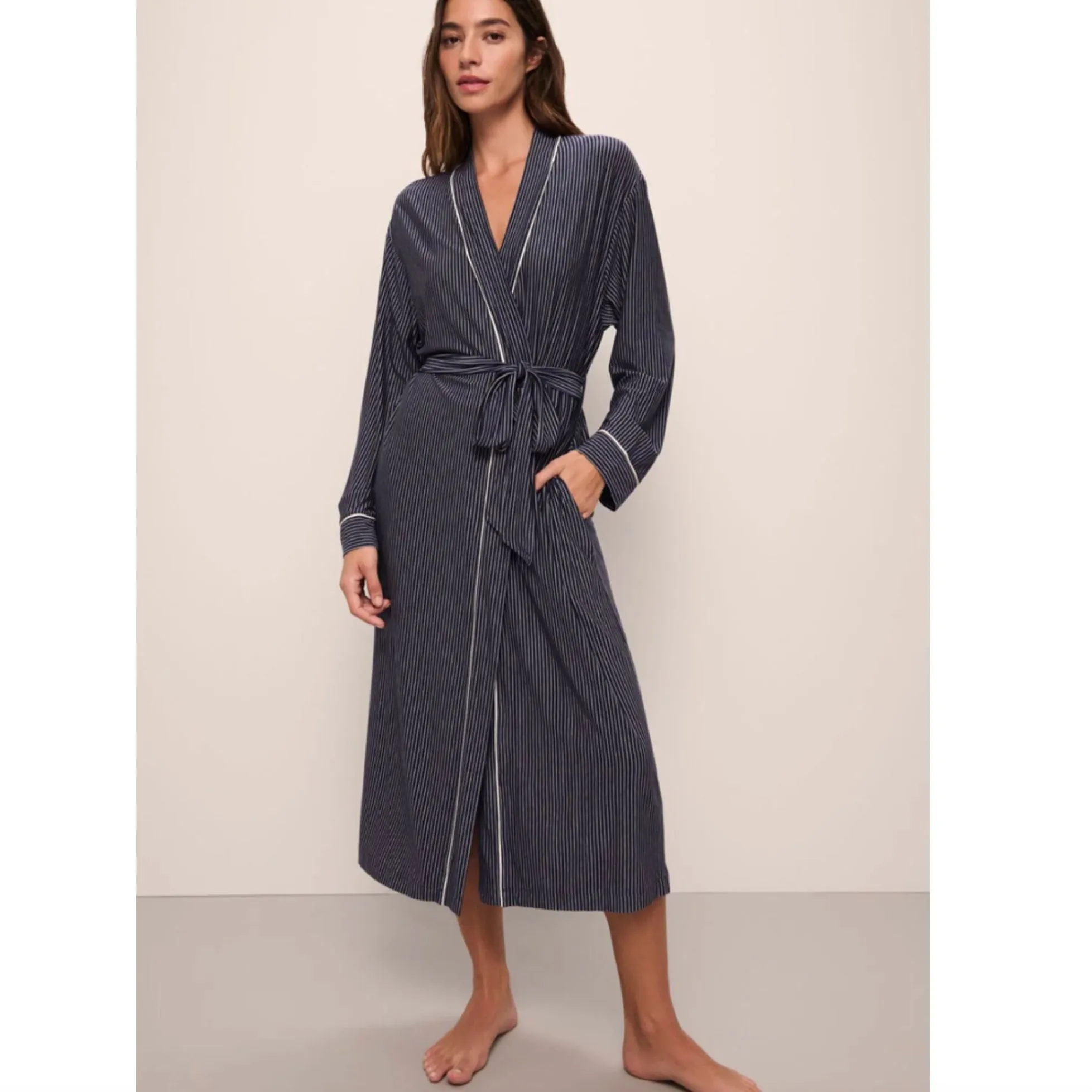 Eberjey Gisele Printed TENCEL™ Modal Long Robe R1141L