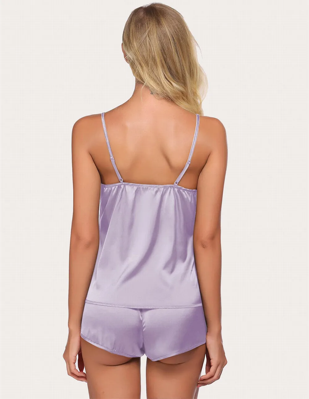 Ekouaer Satin 7Pcs Pajama Set with Eyemask and Hairband (US Only)