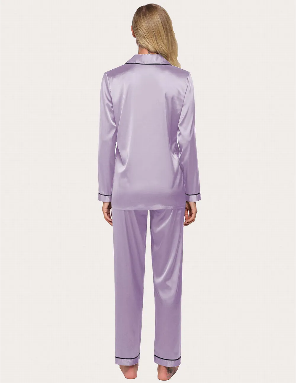 Ekouaer Satin 7Pcs Pajama Set with Eyemask and Hairband (US Only)