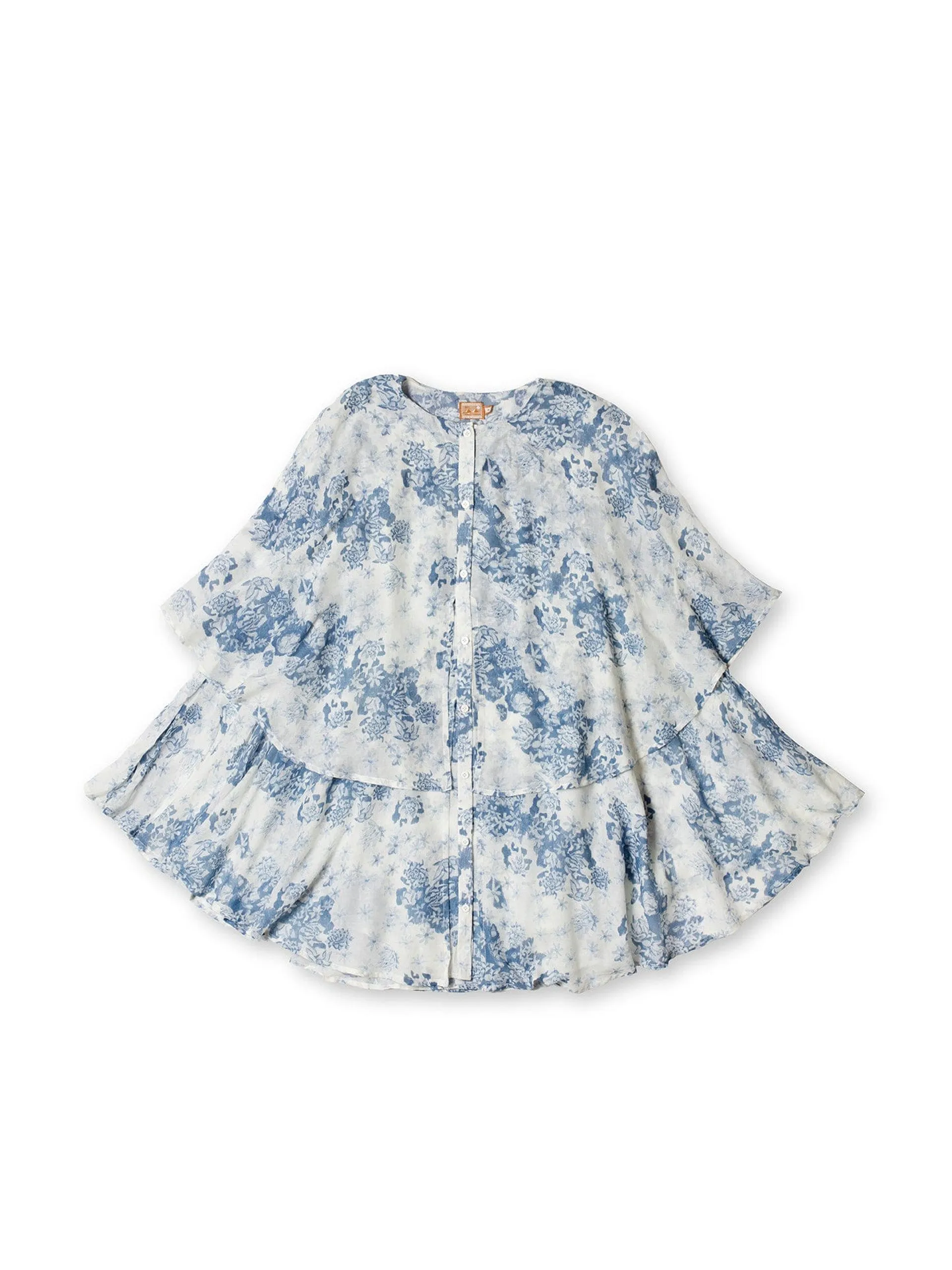 Floataway nightie flowers of time print blue