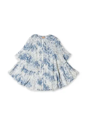 Floataway nightie flowers of time print blue