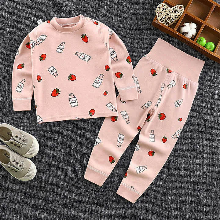 Girls Pajamas 2 Piece Set Snug Fit High-بيجامات للبنات مكونة من قطعتين