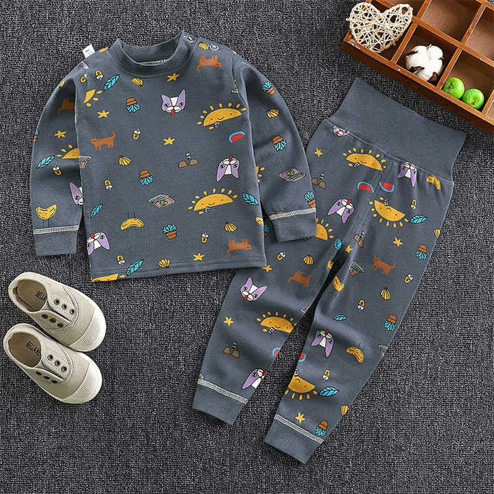 Girls Pajamas 2 Piece Set Snug Fit High-بيجامات للبنات مكونة من قطعتين