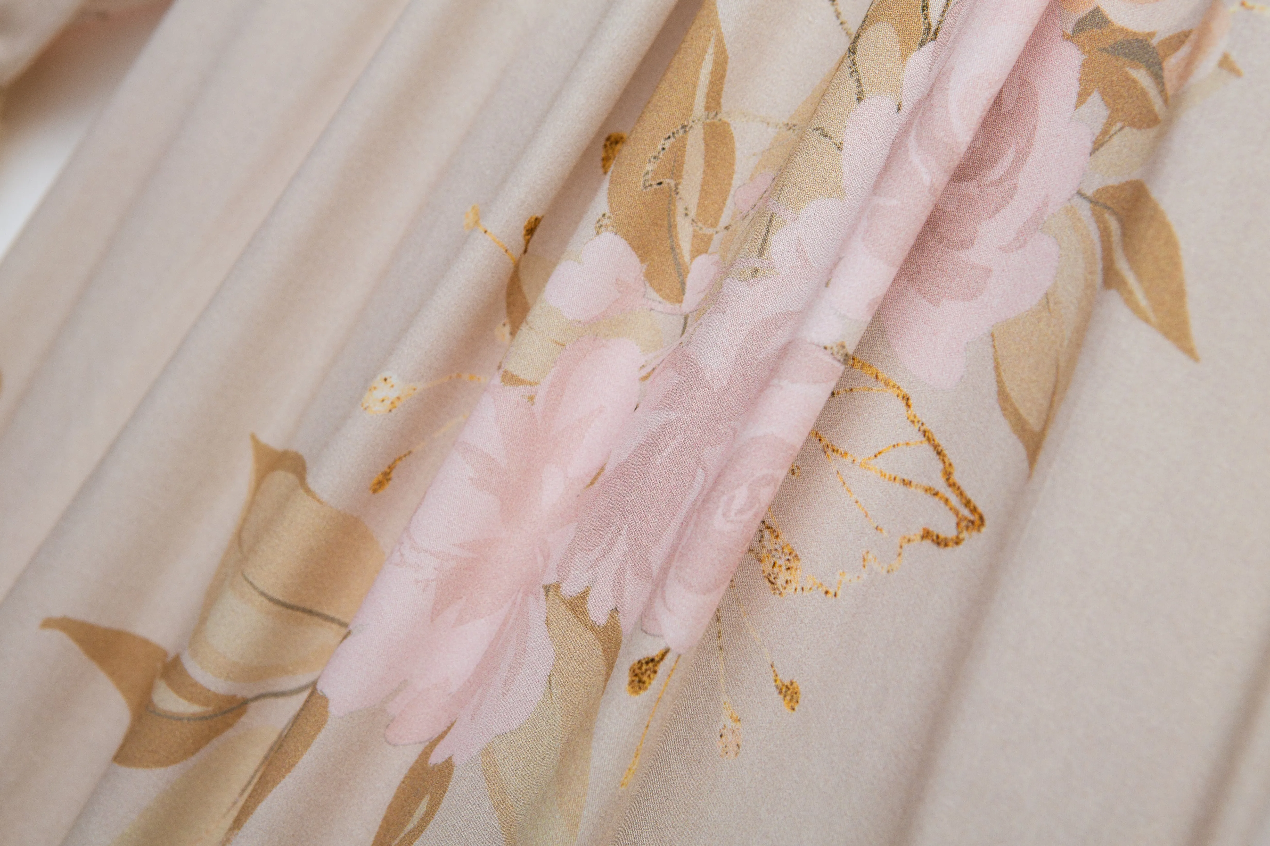 GRACE - GIRLS PYJAMA SET IN BEIGE ROSES