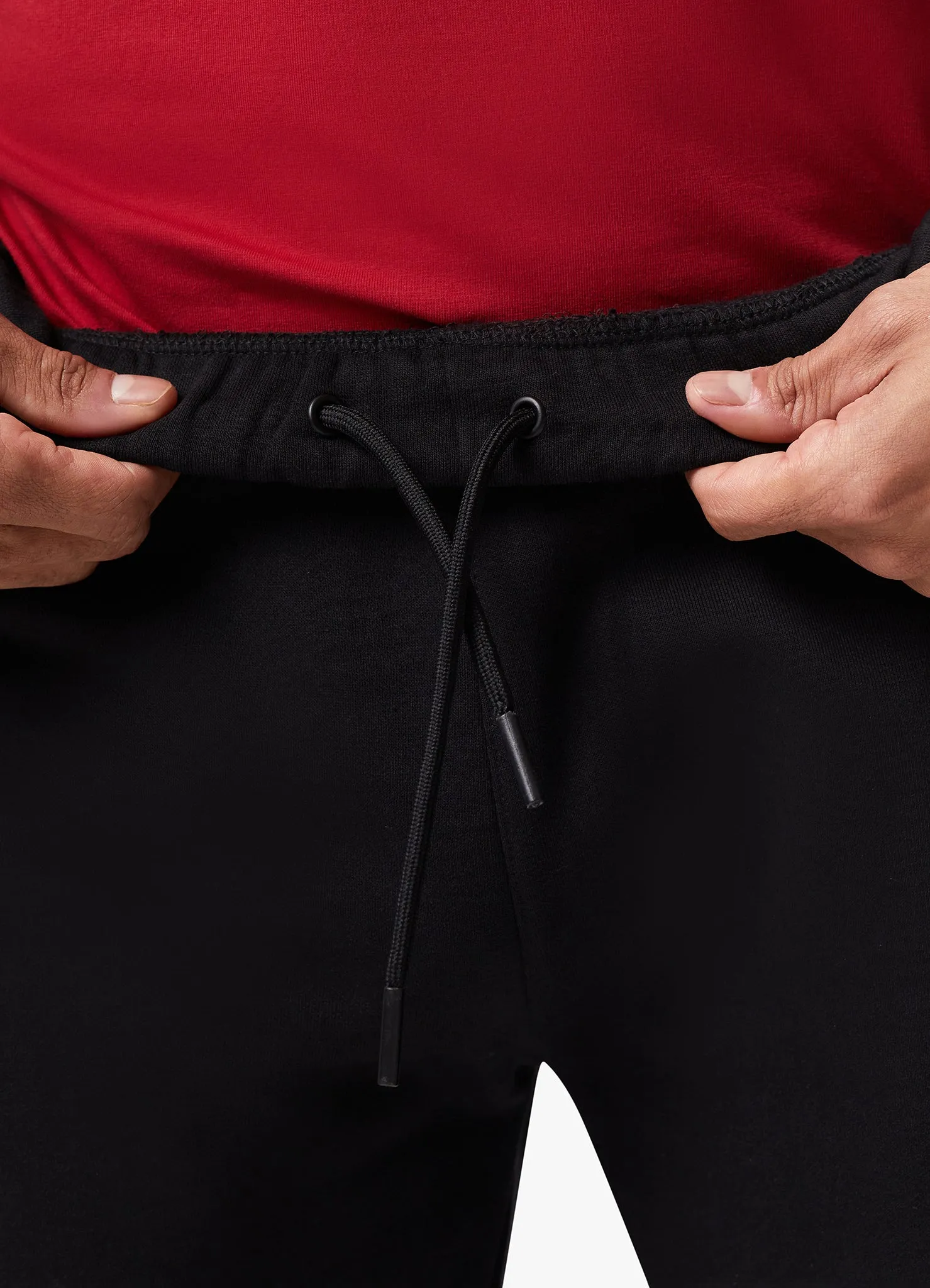 Gym King Pro Logo Fleece Tracksuit - Black/Red