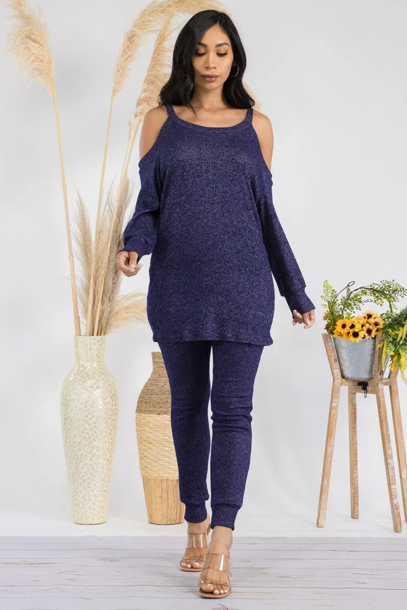 HH669X-SOLID - 2 PC TOP AND JOGGER SET