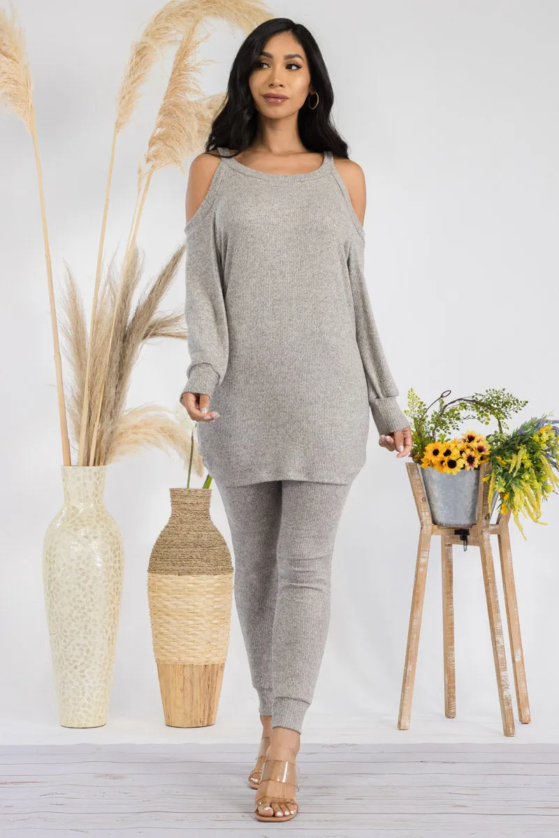 HH669X-SOLID - 2 PC TOP AND JOGGER SET