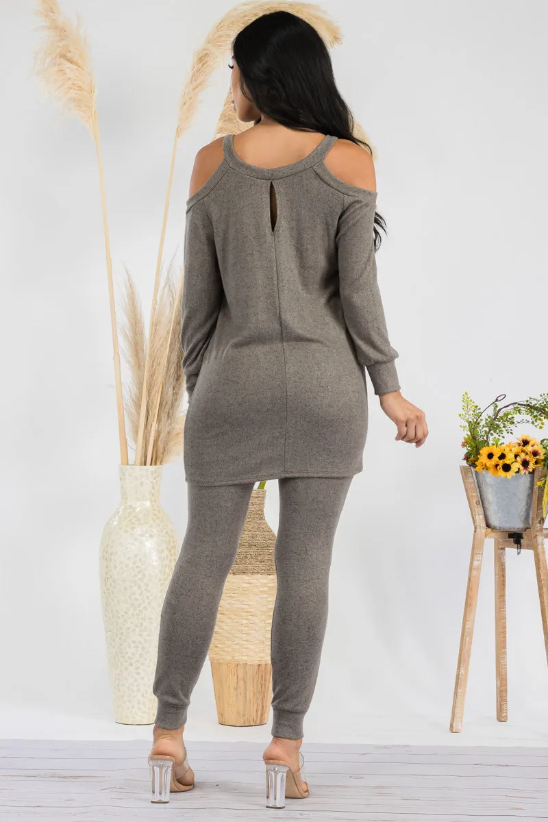 HH669X-SOLID - 2 PC TOP AND JOGGER SET
