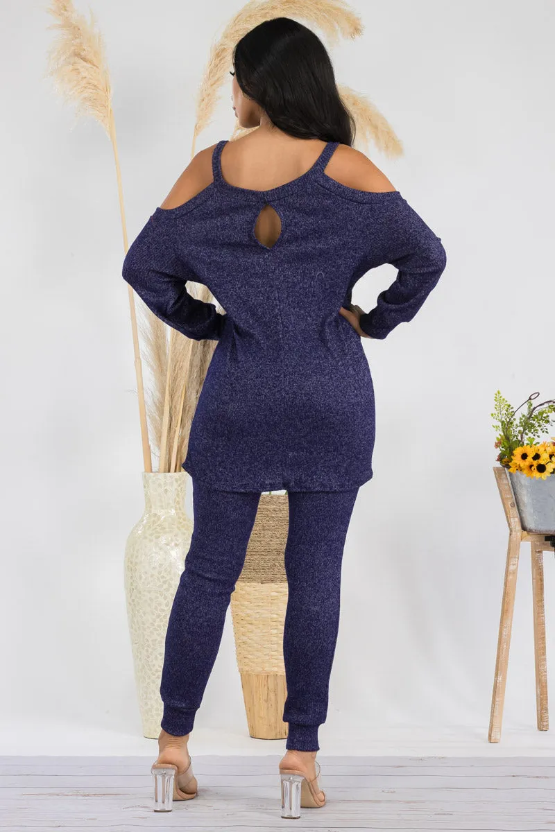HH669X-SOLID - 2 PC TOP AND JOGGER SET