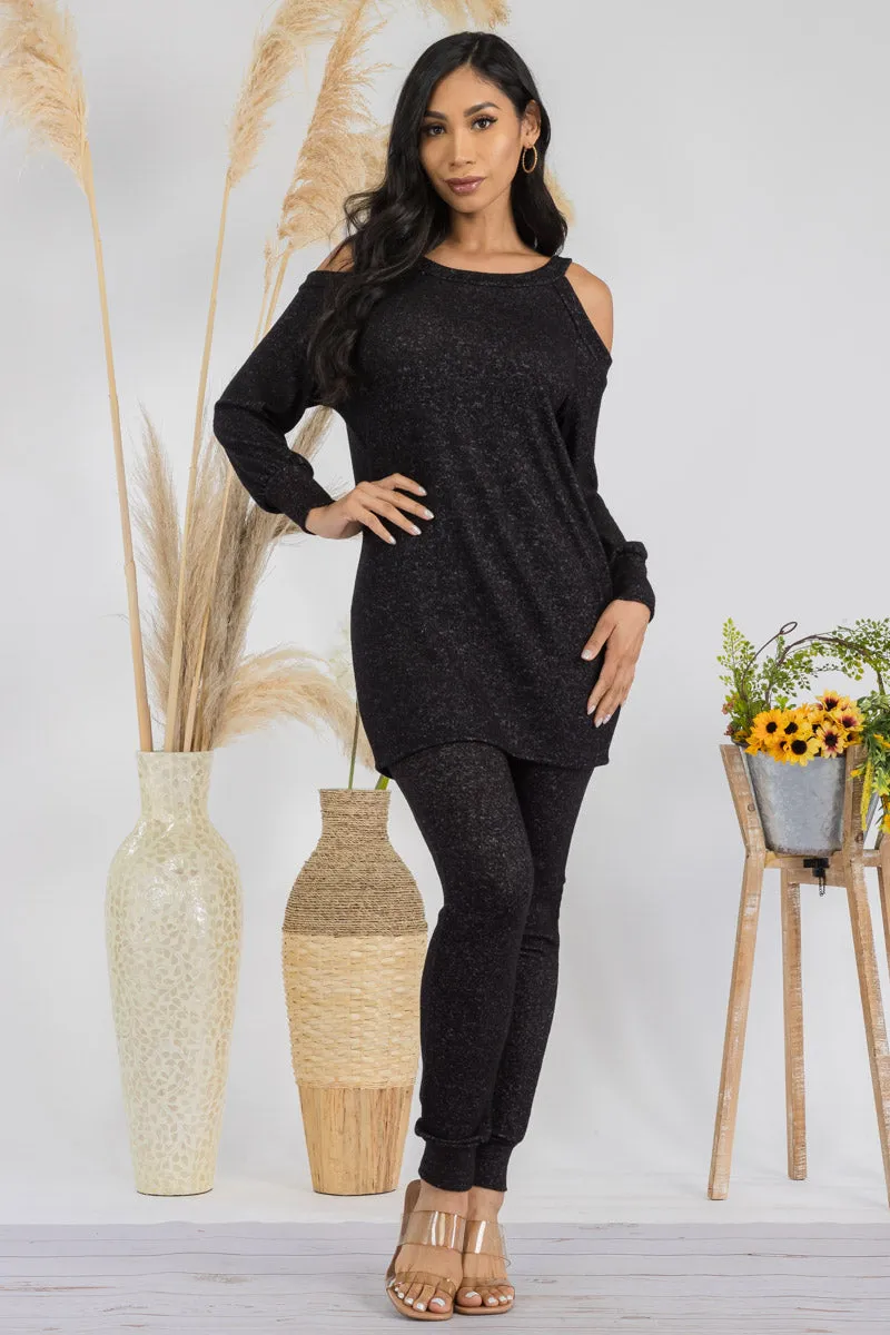 HH669X-SOLID - 2 PC TOP AND JOGGER SET