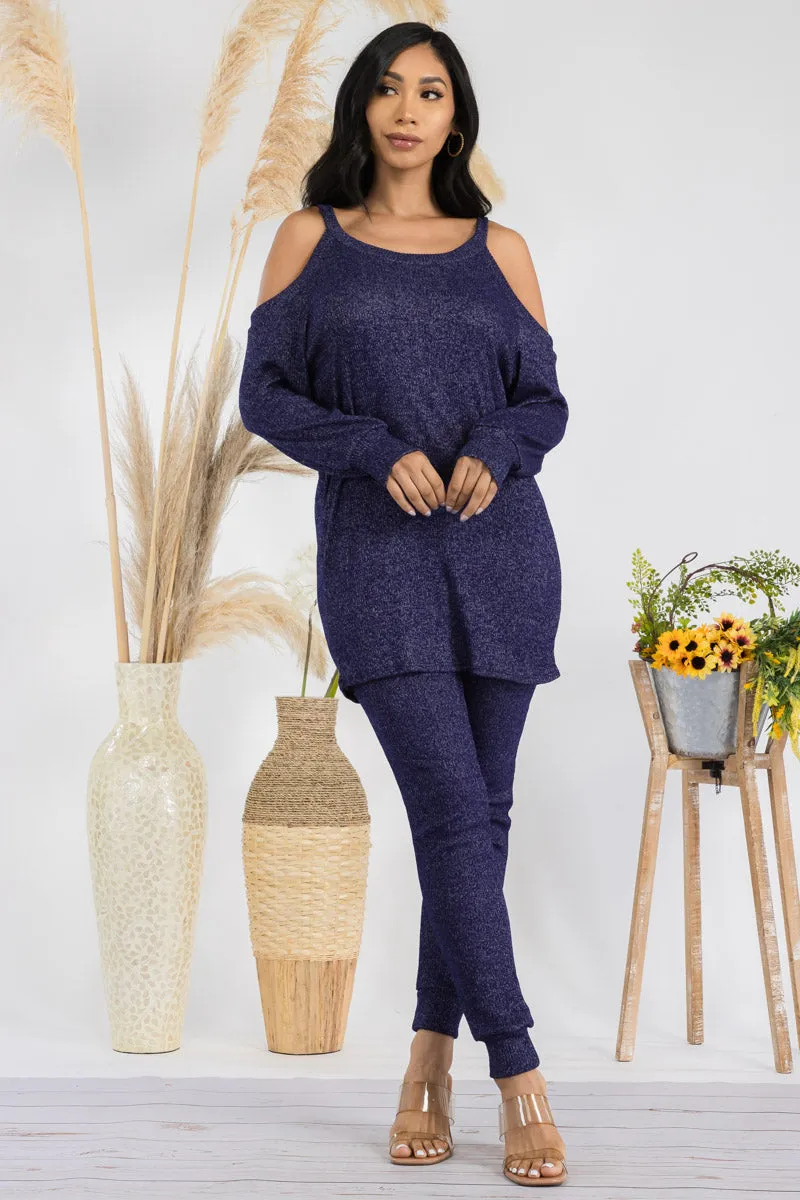 HH669X-SOLID - 2 PC TOP AND JOGGER SET