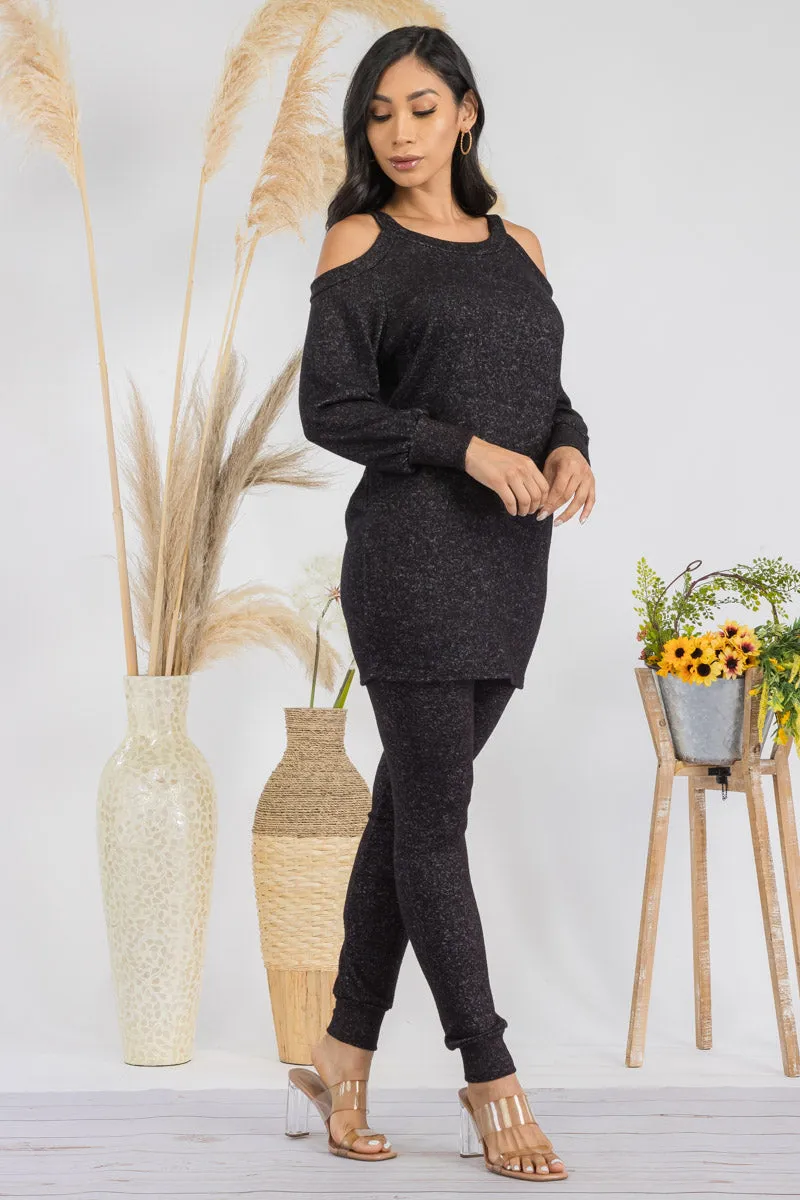 HH669X-SOLID - 2 PC TOP AND JOGGER SET