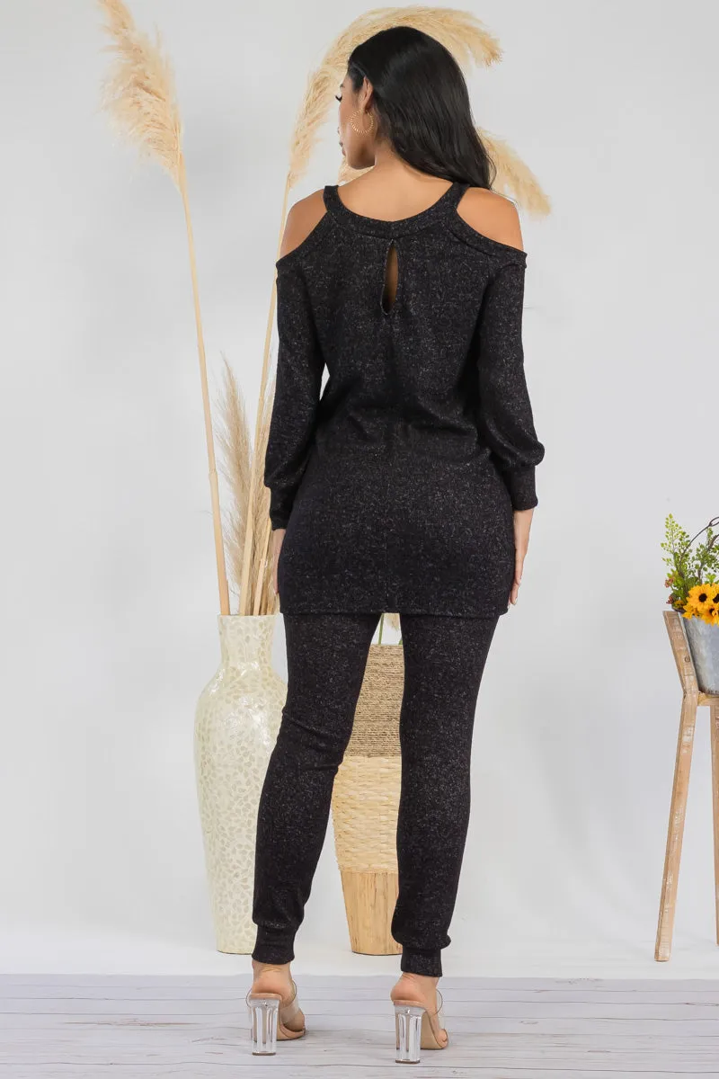 HH669X-SOLID - 2 PC TOP AND JOGGER SET