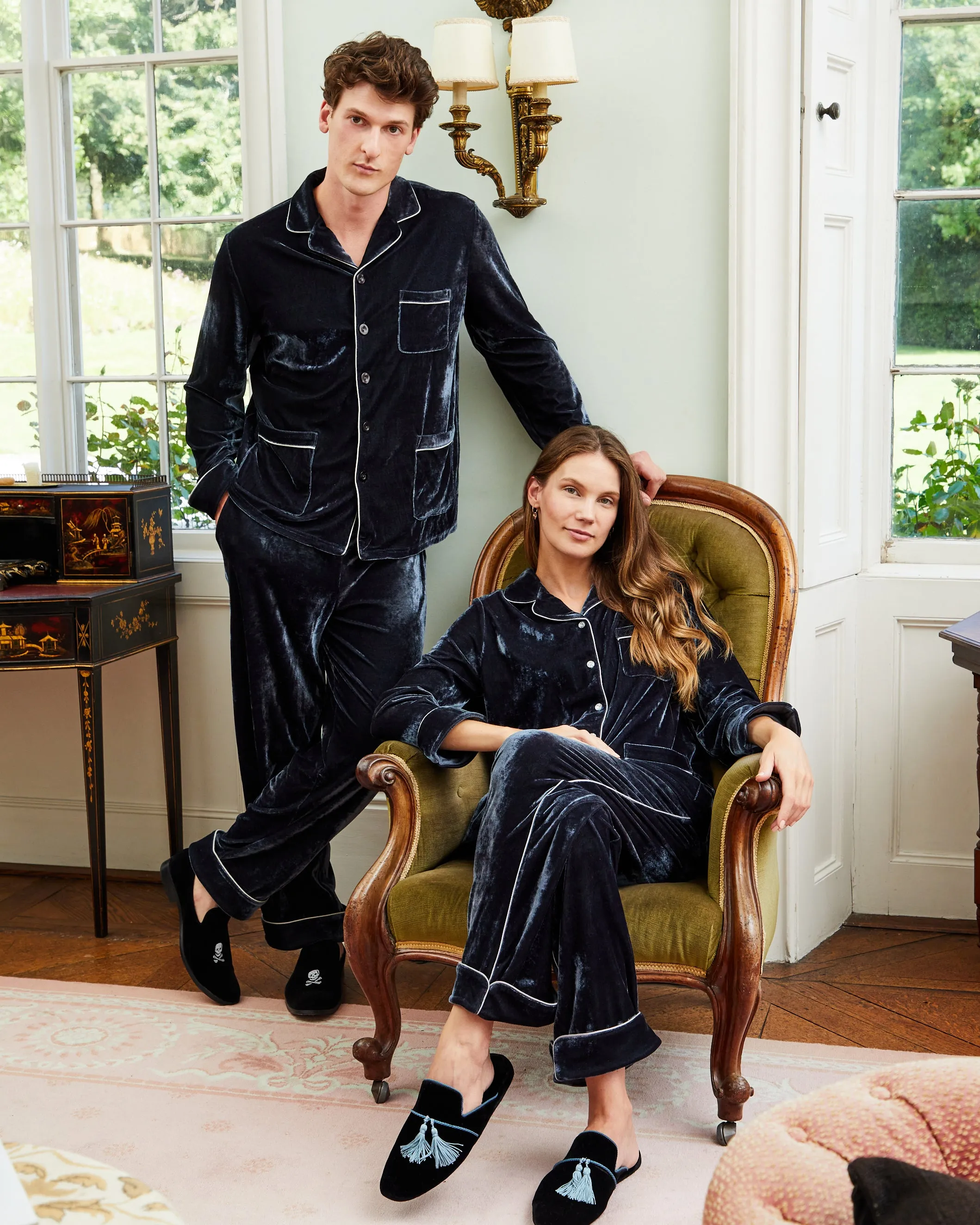 His & Hers Velvet Pyjama Bundle - Aphrodite/Zeus