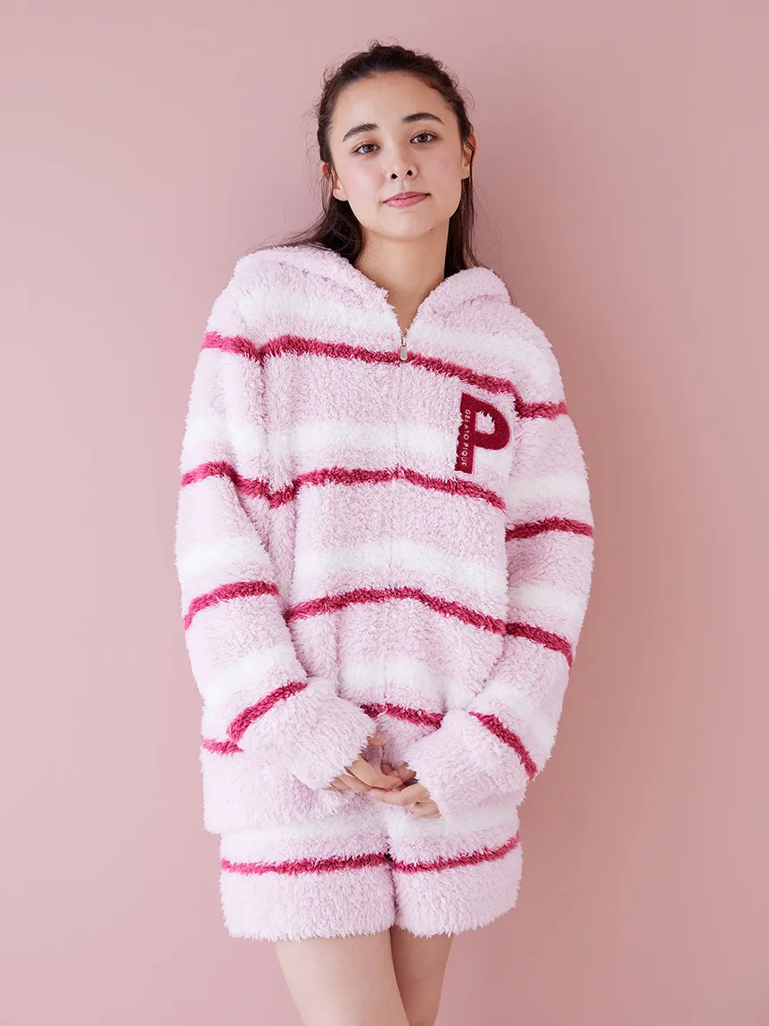 HOLIDAY Gelato Fuzzy Border Zip-Up Hoodie