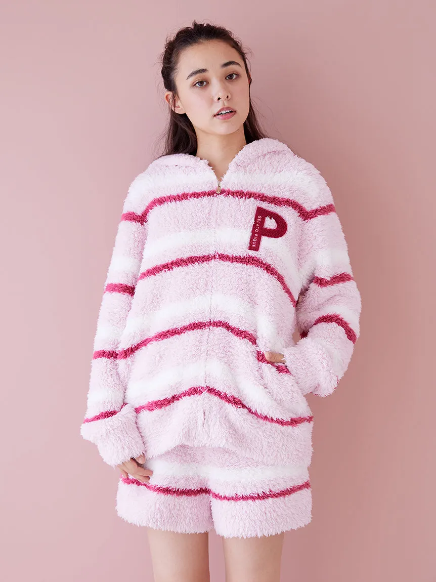 HOLIDAY Gelato Fuzzy Border Zip-Up Hoodie