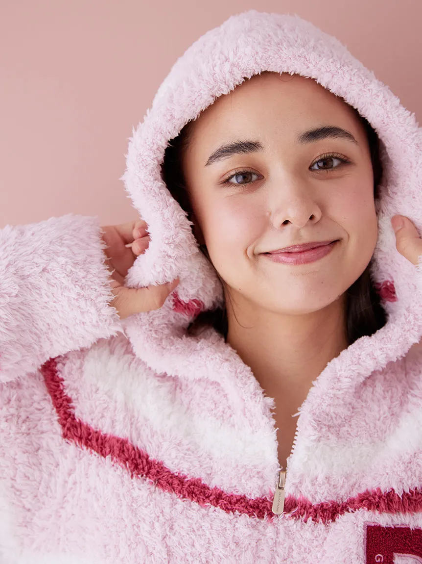 HOLIDAY Gelato Fuzzy Border Zip-Up Hoodie