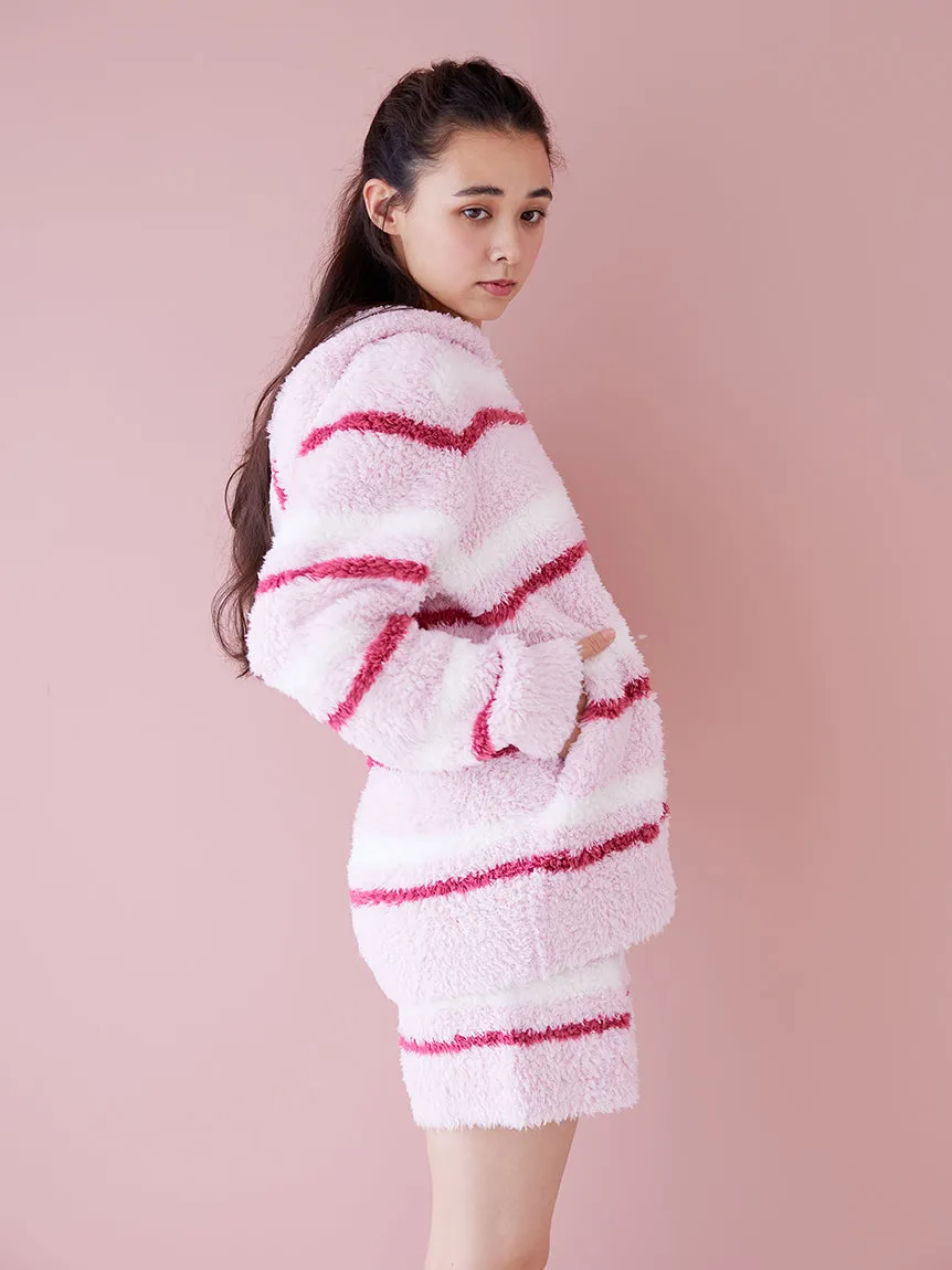 HOLIDAY Gelato Fuzzy Border Zip-Up Hoodie