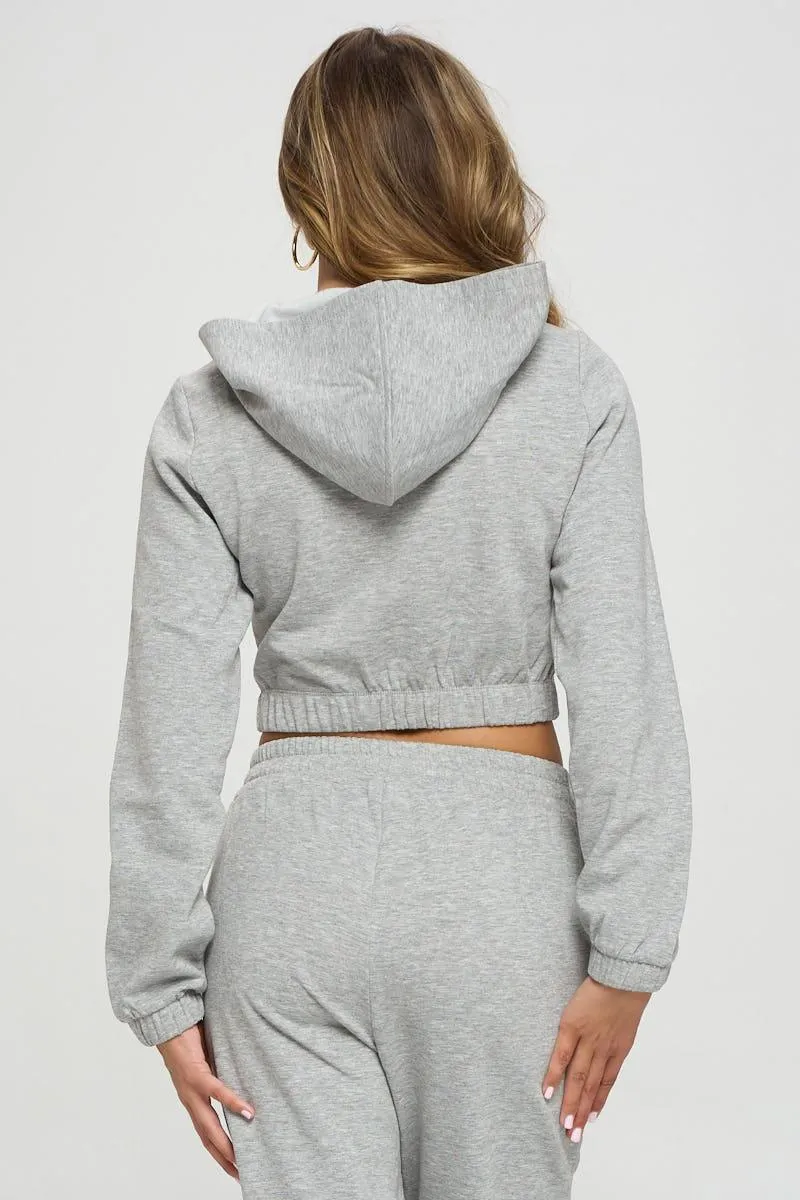 HOODED CORSET TOP & PANTS SET