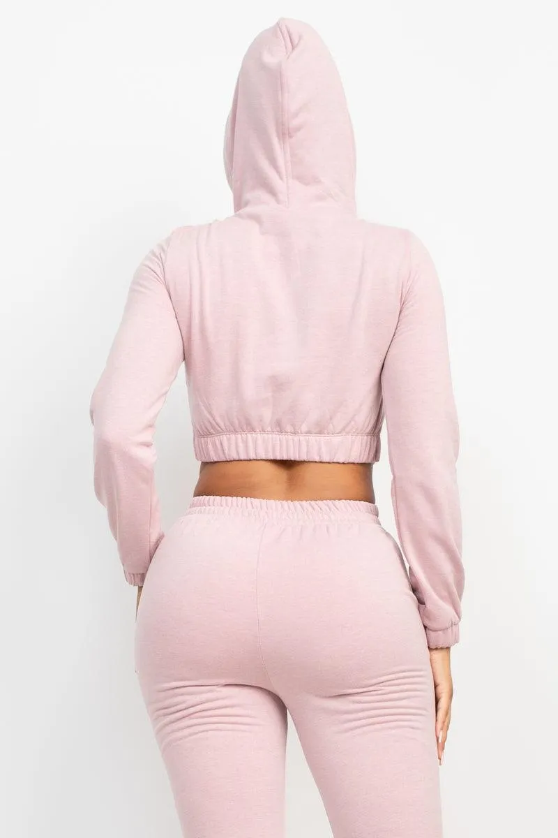HOODED CORSET TOP & PANTS SET
