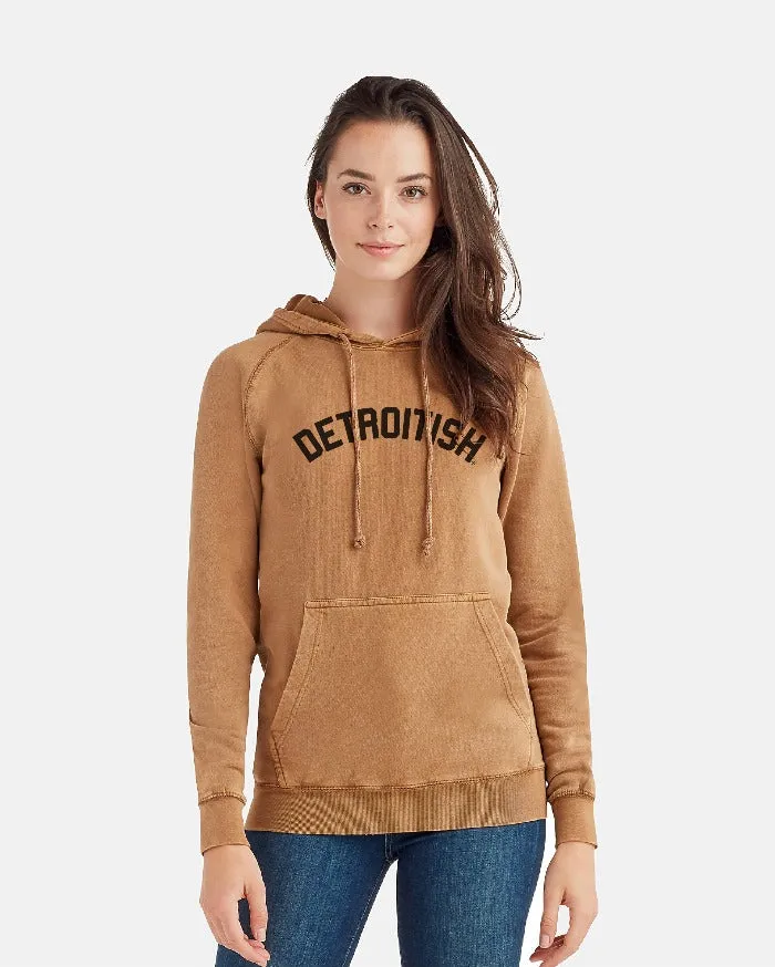 Ink Detroit Detroitish Mineral Wash Hoodie - Camel