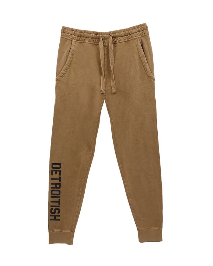 Ink Detroit Detroitish Mineral Wash Hoodie - Camel