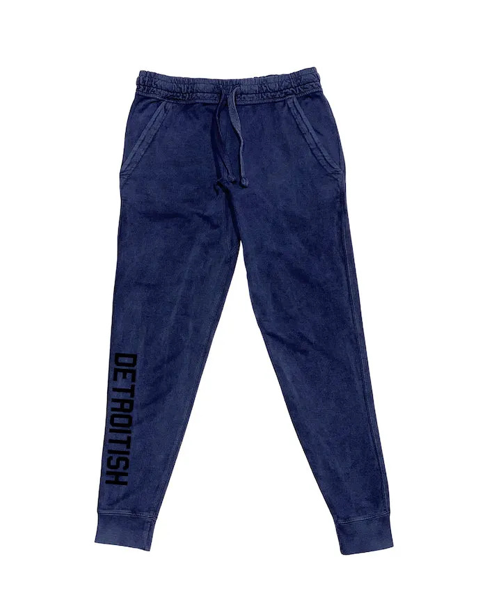 Ink Detroit Detroitish Mineral Wash Hoodie - Denim Blue