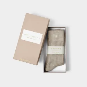 Katie Loxton Gift Boxed Taupe Socks KLS643