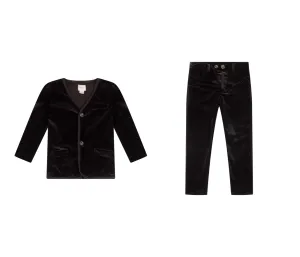 KIPP 2PC VELVET BLAZER WITH SLIM VELVET PANT