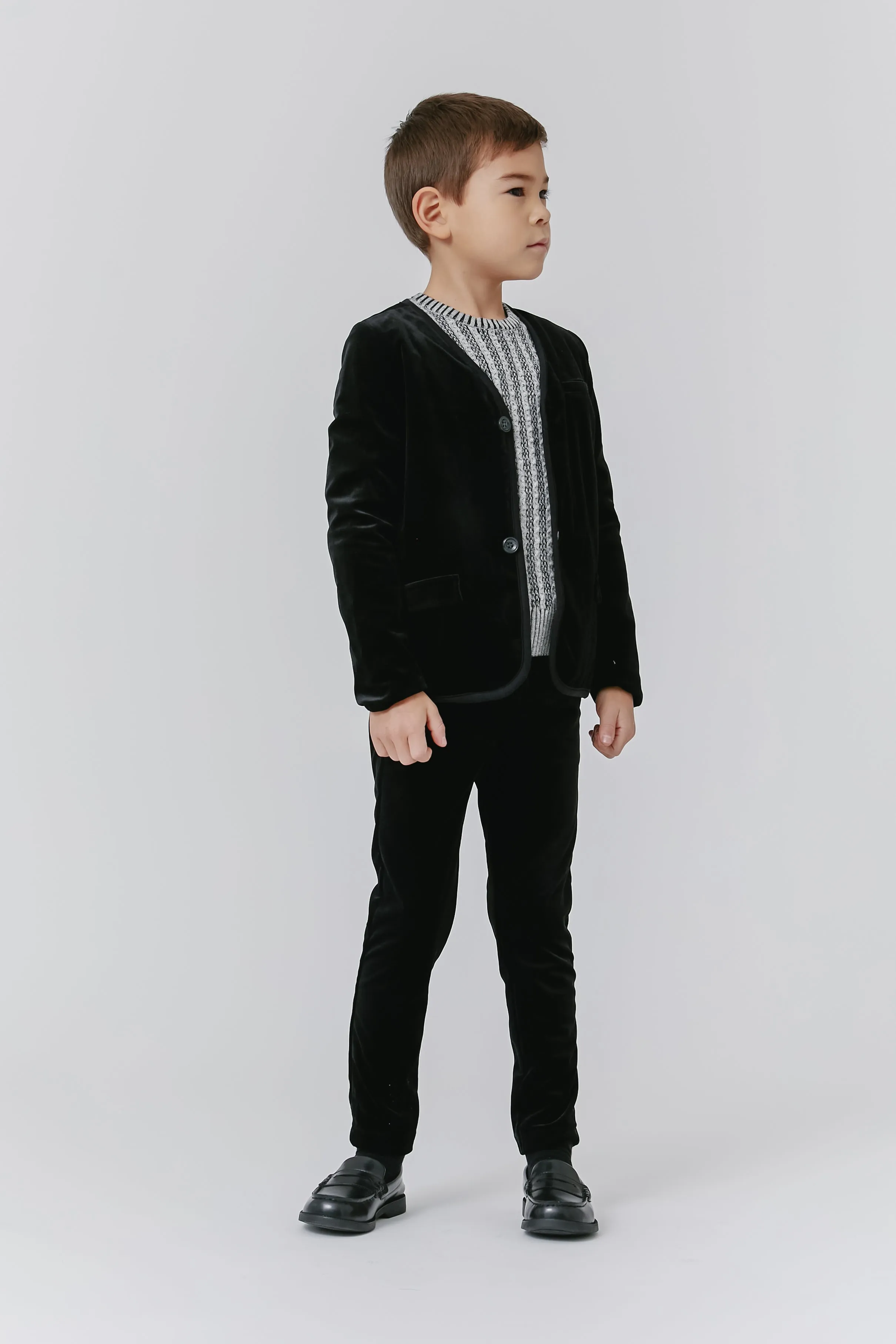 KIPP 2PC VELVET BLAZER WITH SLIM VELVET PANT